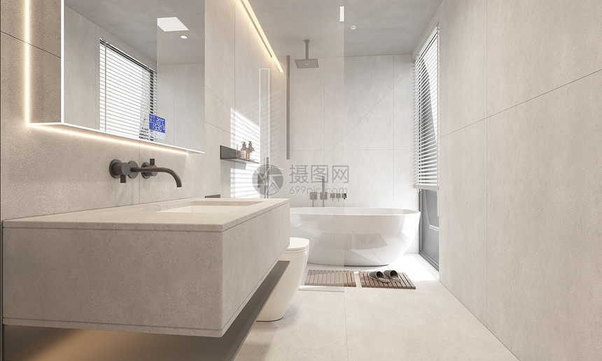 现代3D卫浴场景图片