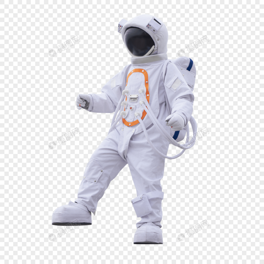穿着太空服的男性户外行走探索图片