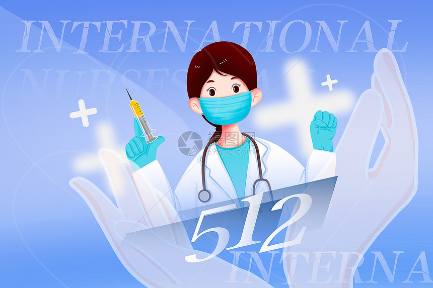 512国际护士节背景图片