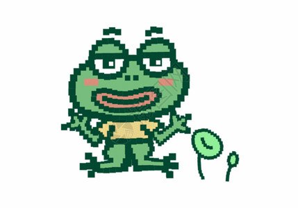 小青蛙夏天卡通拟人青蛙GIF高清图片