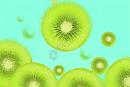 绿色清新液体清新夏日猕猴桃玻璃gif动图高清图片