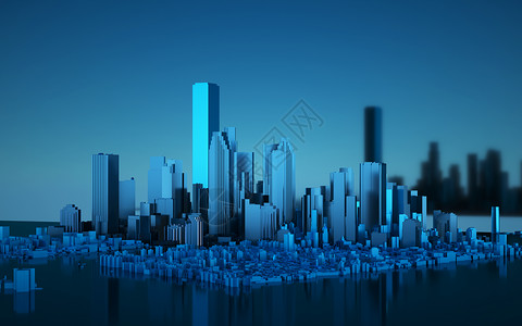 c4d科技城市建筑背景背景图片