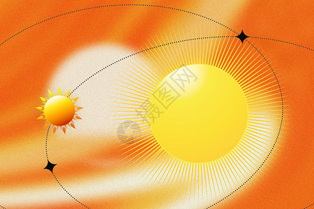 橙色高温弥散风夏季高温背景设计图片