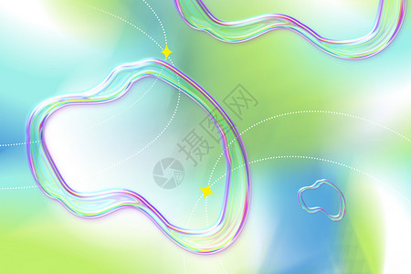 夏日小清新彩色清新酸性气泡背景设计图片