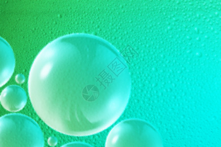 绿色唯美抽象水泡背景图片