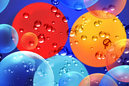 创意五彩水泡抽象水泡背景高清图片