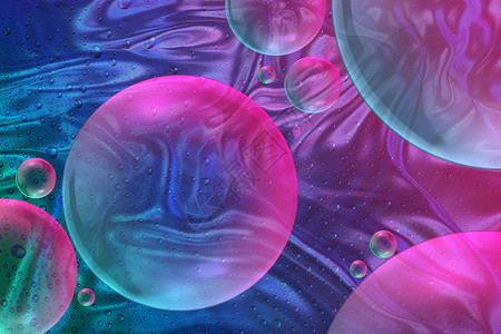 蓝紫色酸性抽象水泡背景背景图片