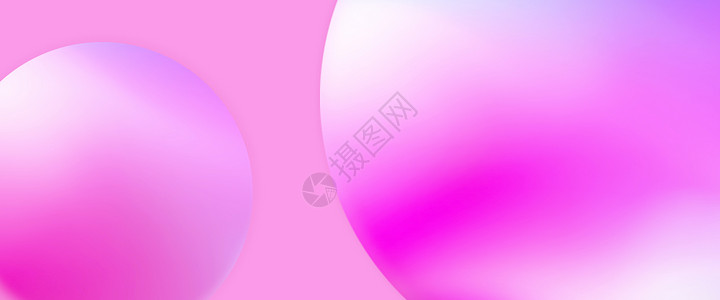 圆粉紫粉渐变几何背景设计图片