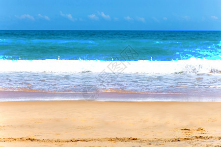 唯美海浪沙滩背景图片