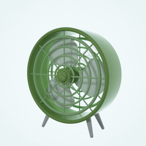 家具小清新创意C4D电风扇3D立体模型GIF图高清图片