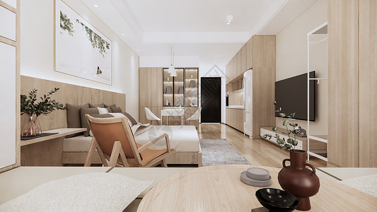 家居储物柜现代单身公寓场景设计图片