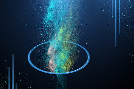 粉尘粒子创意彩色科技粒子设计图片