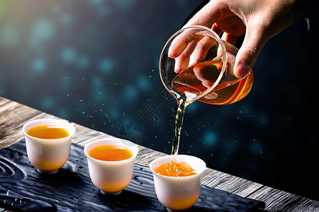 泡茶的人茶汤茶文化设计图片