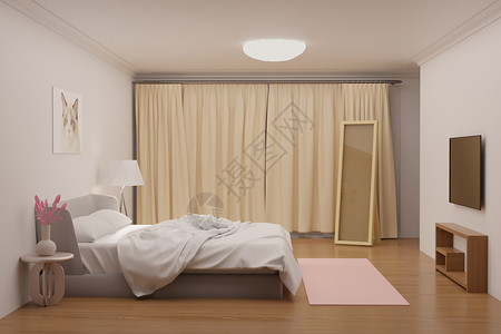 3D现代卧室图片