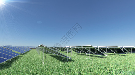 田地背景新能源生态场景设计图片
