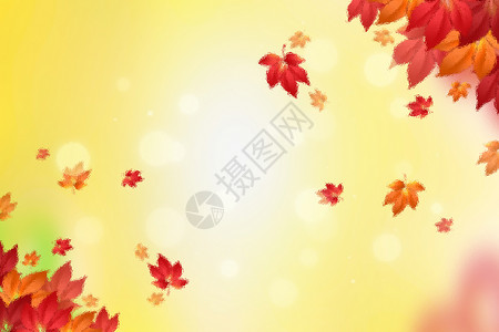 秋色玻璃背景背景图片