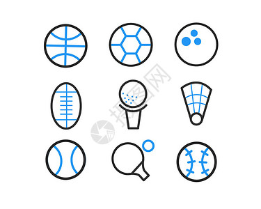 线条各类球矢量元素图片