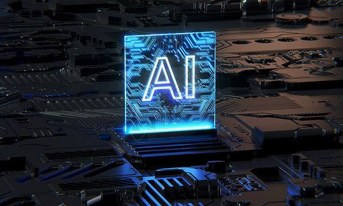 未来科技智能场景3D创意AI科技场景设计图片