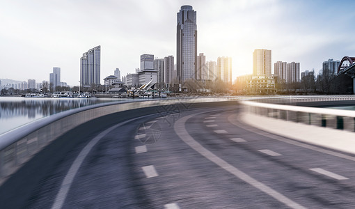 汽车公路城市背景图片