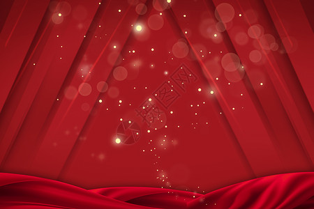 红色星星丝带红色大气背景设计图片