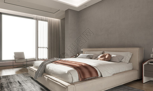 床头背景墙3D现代简约卧室设计图片