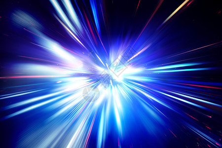 蓝色闪耀光束蓝色大气速度光效科技背景设计图片