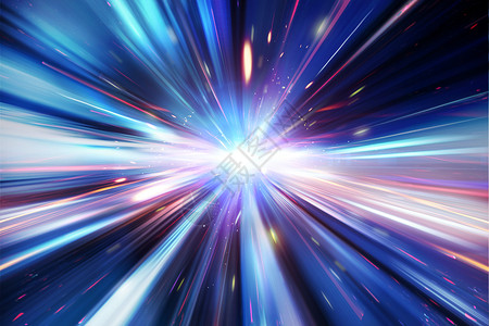 二次元妹子光线速度光效科技背景设计图片