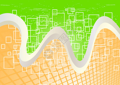 矢量绿色和橙色背背景图片
