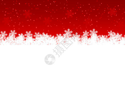 红背景的雪花圣诞节背景矢图片