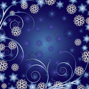 美丽的蓝圣诞背景您的问候卡矢量和图片