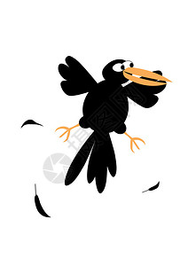 布谷鸟有趣的乌鸦的孤立插插画