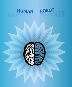 大脑插图人类机器人大脑图片