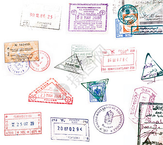 签证邮票图片