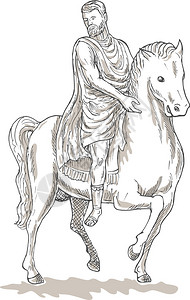 罗马皇帝将军或骑马士兵的肖像图图片