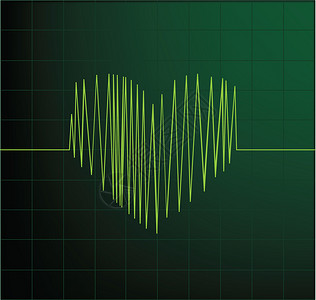 矢量心电图心背景图片