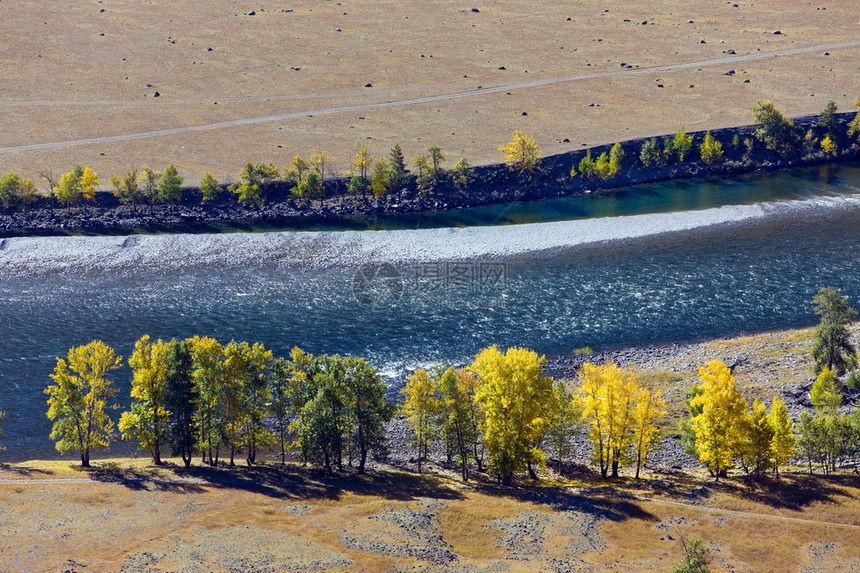 山区河流卡顿河阿尔泰俄罗斯图片