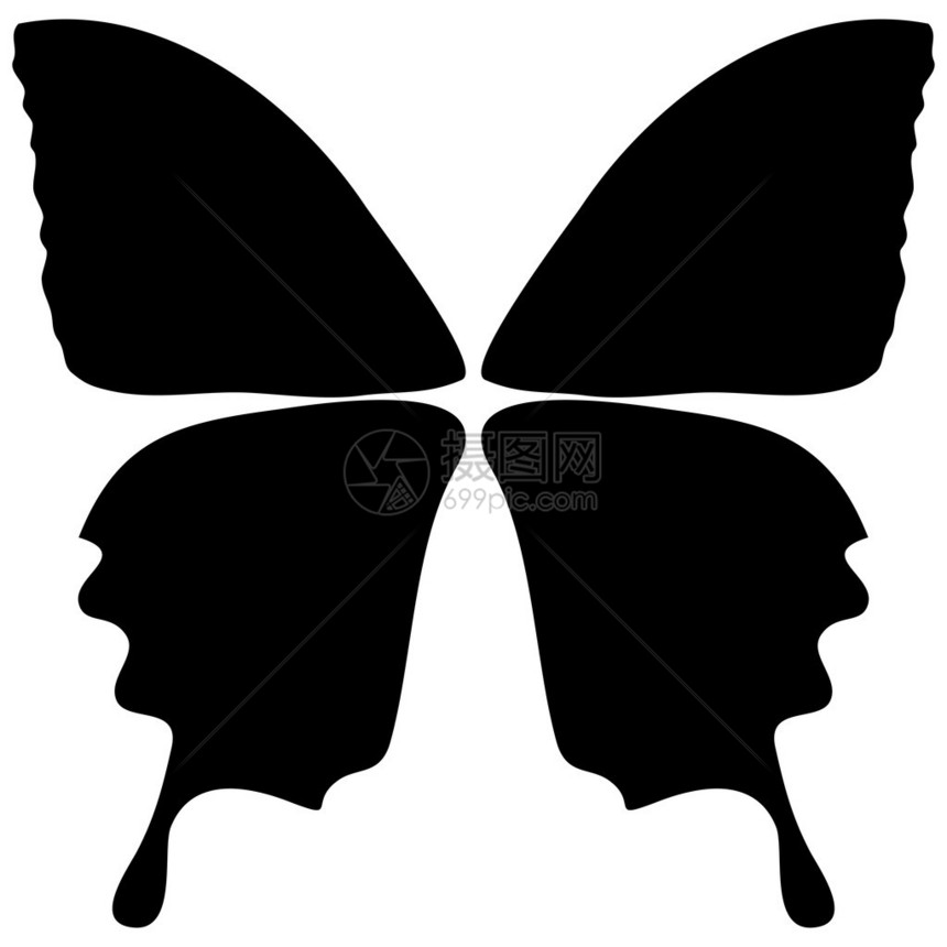 蝴蝶翅膀的模板图片