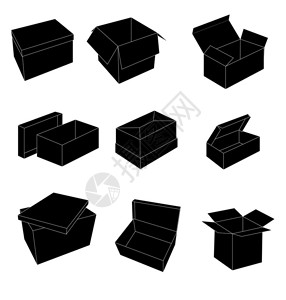 黑白3d盒子图片