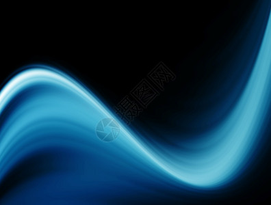 黑色背景上的蓝色波浪能量插图图片