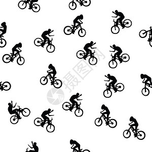骑自行车的人模式图图片
