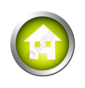 绿色按钮上的家庭生态环境图片
