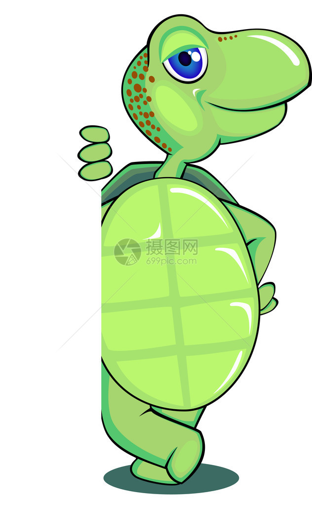 可爱的乌龟矢量图图片
