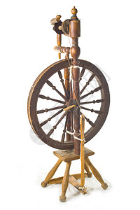主轴古老的古董传统旋转轮插画