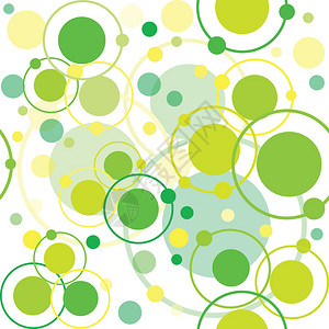 发狂绿色圆圈和点形图插画