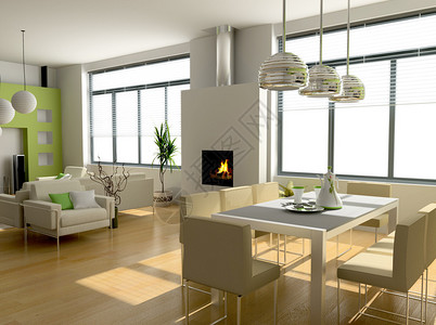 柯布西耶现代室内设计私人公寓3d渲染设计图片