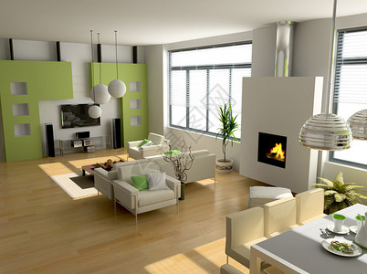 尚纳多耶现代室内设计私人公寓3d渲染设计图片