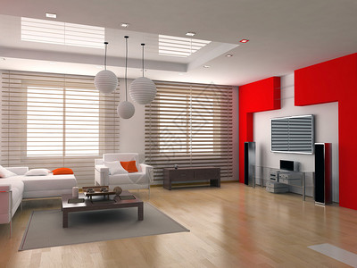 柯布西耶现代室内设计私人公寓3d渲染设计图片