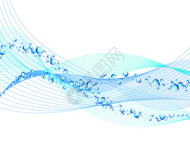 含有空气泡的水矢量背景图片