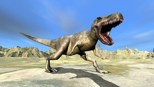 埃克森恐龙的3D插图设计图片