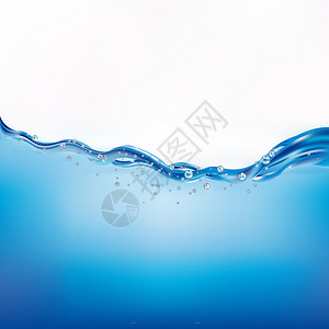 海瑟威克蓝色的水波矢量图插画